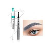 (Grey)4 Tip 3D Waterproof Liquid Eyebrow Pencil Portable Long Lasting Eyebrow Pencil for Women Daily Use