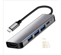 (Grey 5 in 1)Hub USB C vers 4K HDMI,station de chargement SD TF USB 3.0 2.0 Type C pour MacBook iPad Pro Samsung S21 Dex TV projecteur souris