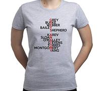 Grey Anatomy TV Characters Greys Anatomy Shirt T-Shirt Femme Gris XXL