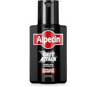 Grey Attack Shampooing Colorant À La Caféine Et À La Caféine - 200 Ml - Assombrissement Progressif Des Cheveux - Résultat De Couleur Naturel Sur 2 À 3 Semaines - Prévient La Chute Des Cheveux