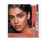 (Grey)Eyebrow Pencil for Women with 4-Fork-Tip & Precise Brush-Tip,Last All-Day