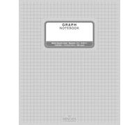 Grey Graph Notebook - 7,5x9,25 in - 100 pages: Graph Paper Notebook with 1/4 Inch Grid for Math, Drawing & Notes | Clean Minimalist Grey and White Design with Grey Grid Lines. (19,05x23,49 cm)