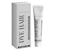 Grey Hair Dye - Silver Grey Permanent Hair Color Cream | Long-Lasting Natural Hairs Dying Cream for Men and Women, Punk Style, Nourishing Coloring Supplies, Home Salon Use