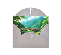 Grey MJHKXLJ Carte de vœux avec impression paysage idyllique nacré - Enveloppe incluse - Parfait pour Noël, anniversaires, Saint-Valentin, mariages, et plus encore