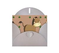 Grey MJHKXLJ Carte de vœux avec imprimé âne nacré - Enveloppe incluse - Parfait pour Noël, anniversaires, Saint-Valentin, mariages, etc