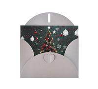 Grey MJHKXLJ Carte de vœux ronde avec imprimé arbre de Noël nacré - Enveloppe incluse - Parfait pour Noël, anniversaires, Saint-Valentin, mariages, et plus encore