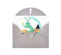 Grey MJHKXLJ Jade Rabbit on the Planet Carte de vœux nacrée avec enveloppe incluse Idéal pour Noël, anniversaires, Saint-Valentin, mariages, etc
