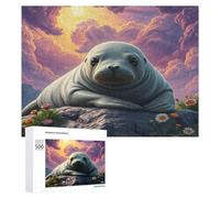 Grey Sceau Puzzle 500 Pièces Challenge Relaxant Edificio du Paysage Jouet Éducatif 3D pour Adultes Et Enfants Décoration Artistique Cadeau De Fête Famille 500 PCS