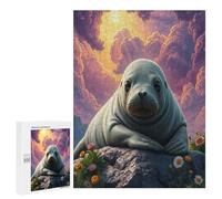 Grey Sceau Puzzles 500 Pièces Challenge Artistique Edificio du Paysage Relaxation pour Famille Jeu Éducatif 3D Qualité Supérieure Décoration Moderne 500 PCS