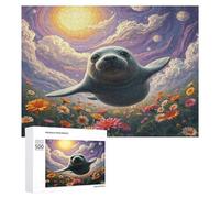 Grey Sceau Puzzles 500 Pièces Qualité Supérieure 3D Edificio du Paysage Divertissement Artistique pour Adultes Et Enfants Jeu Éducatif Décoration Moderne Challenge 500 PCS