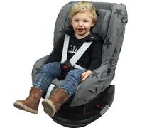 Grey Stars Housse Pour Siège D'Enfant (Ajustement Universel Pour De Nombreux Modèles Courants, Groupe D'Âge 1+ 9 - 18 Kg, Système De Ceinture À 3 Et 5 Points), Gris