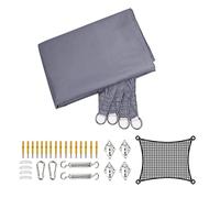 Grey Sun Shade Sail Autoter auvent Rectangle 2x3m 4x6m Tissu de Sunshade Sunshade Anti-UV 4x6m avec Une Corde Un kit de quincaille