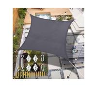 Grey Sun Shade Sail Rectangle Shade Sails avec Corde Gratuite kit de matériel M6 en Acier Inoxydable, écran Solaire auvent