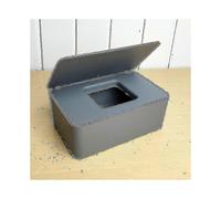 (Grey)Wet Wipes Storage Box Wipes Dispenser Holder Tissue Storage Box Case With Lid Dustproof