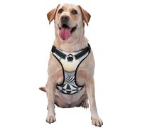 Grey White Mountains and The Sun Harnais de qualité supérieure pour chiens de petite, moyenne et grande taille - Durable, anti-traction avec sangles réfléchissantes et boucles à dégagement rapide -