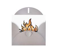 Grey WHJSHOP Carte de vœux Motif feu brûlant - Papier nacré double face haut de gamme Effet perle Love Buckle Enveloppe en papier perlé