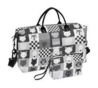 Grey Wolves Sac de gym avec sangle réglable pour randonnée imperméable Motif loups Gris