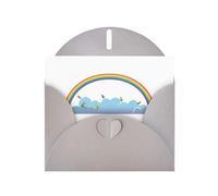 Grey YYHWHJDE Birds on the Rainbow Prints Carte de vœux 15,2 x 10,2 cm - Design tendance et unique pour diverses occasions