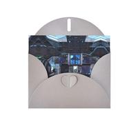 Grey YYHWHJDE Carte de vœux Cabin of the Future 15,2 x 10,2 cm avec effet nacré double face et encre respectueuse de l'environnement