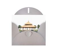 Grey YYHWHJDE Pavilion at the pond Prints Carte de vœux 15,2 x 10,2 cm - Design tendance et unique pour diverses occasions