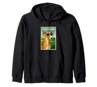 Greyhound Cool Art Minimaliste Impression Pop Art Greyhound Sweat à Capuche
