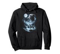 Greyhound Howling to The Moon, Chien rétro des années 90 Sweat à Capuche