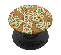 Greyhound in The Wildflowers Lévrier de Course à la Retraite PopSockets PopGrip Adhésif