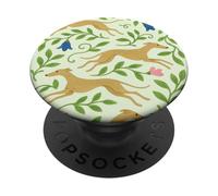 Greyhound in The Wildflowers Lévrier de Course à la Retraite PopSockets PopGrip Adhésif