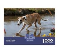 Greyhound1000 Pièces PuzzleChien Encastrement Parfait, Adultes/Enfants, Jeu Éduchatif, Jouet 1000 Pièces, Peinture Art 70x50cm/1000pcs