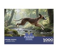GreyhoundPuzzle 1000 Pièces Chien Contes Magiques, Adultes/Enfants, Jeu Éduchatif, Jouet 1000 Pièces, Peinture Art 38x26cm/1000pcs