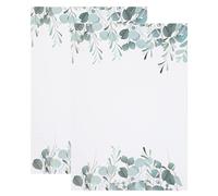 Greyoe 24 Cartes de Menu Vierge - A5, Papier de Carte de Menu de Haute Qualité pour Mariages, Anniverjavascript, Saires, événements Professionnels et Menu de Boissons 21 x 14,8 cm (Eucalyptus)