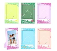 Greyoe 5 pièces Mini Cadre Photo, 9,2x6,1cm Cadres Photo, 3 Pouces Polaroid Cadre D'image Fujifilm Instax Mini - Support Photo en Couleurs Dopamine - Décoration de Table, Cadeau pour Anniversaire