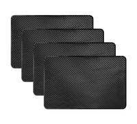 Greyoe Lot de 4 tapis antidérapants universels pour tableau de bord de voiture - En silicone - Pour téléphone portable, lunettes de soleil et clés - 19 x 12 cm