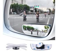 Greyoe Miroir Convexe, Retroviseur Voiture, Retroviseur Angle Mort Voiture 2PCS Miroir dangle à rotatif 360 ° élargit Vision pour une Conduite Sûre, Parfait pour Toutes les Voitures et Camions