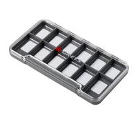 Greys Boîte de Rangement Mince pour Articles de pêche | Boîte de Rangement Flottante étanche | Rangement avec Couvercle Transparent | Convient pour Veste ou Poche de Gilet | Fermeture magnétique | 12