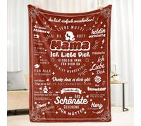 Greysky Couverture en flanelle pour la fête des mères Rouge 130 x 180 cm
