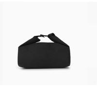 GRFELI Sac à déjeuner isotherme - Sac bento japonais - Étanche - Fermeture par enroulement - Idéal pour les déplacements - Surface intérieure imperméable - Garde les aliments au frais - Noir