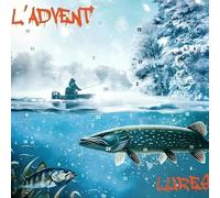 GRFFZX Boîte aveugle de pêche de Noël 2024, L'ADVENT'LURES 2024, 24 jours de leurres surprise, compte à rebours, ensemble de matériel de pêche, calendrier de l'Avent pour père, grand-père, frère