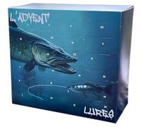 GRFFZX L'Advent'Lures 2024 - Boîte d'aveugle de Noël pour la pêche - Compte à rebours de 24 jours - Calendrier de l'Avent - Cadeau pour père, grand-père, frère (brochet)
