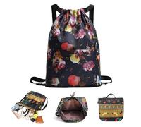 GRFFZX Sac à Dos de Sport de Voyage Pliable avec séparation sèche-Humide de Grande capacité avec Cordon de Serrage, Sac à Dos de Sport Pliable avec Cordon de Serrage, pour Voyage, Sport (Pivoine)