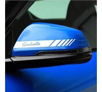 GRFIT 2Pcs D'autocollants de Sport de Bandes Latérales de Rétroviseur de Voiture pour Alfa Romeo Giulietta Accessoires,White