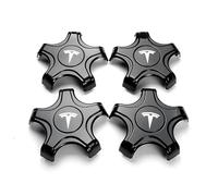 GRFIT 4 PIÈCES Enjoliveurs de Centre de Roue de Voiture pour Tesla Modèle 3 2021-2023, Couverture D'insigne de Jantes Anti-poussière d'origine 18 Pouces Accessoires de Décoration Automatique,C