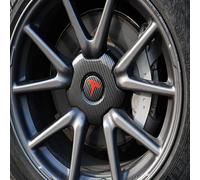 GRFIT 4 PIÈCES Enjoliveurs de Centre de Roue de Voiture pour Tesla Modèle 3 2021-2023, Couverture D'insigne de Jantes Anti-poussière d'origine 18 Pouces Accessoires de Décoration Automatique,B