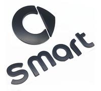 GRFIT Autocollant de Voiture D'insigne de Logo D'aile Arrière de Coffre de Voiture pour Smart 453 451 Fortwo Forfour,Black
