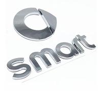 GRFIT Autocollant de Voiture D'insigne de Logo D'aile Arrière de Coffre de Voiture pour Smart 453 451 Fortwo Forfour,White