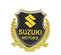 GRFIT Autocollant d'emblème en métal de Voiture pour Suzuki, Insigne d'emblème de Couverture de Logo de Voiture,Gold