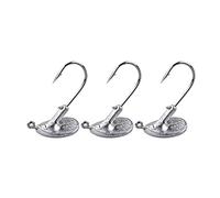 GRFIT Hamecon Peche 10 pcs Plomb Head Head pêche Crochet 3D Poissons Yeux jig Crochets for Acier au Carbone de leurre Noir Hameçons (Size : 14g#)