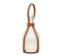 GRFIT Lampe de Chevet Bouteille de Lait Forme Lampe de Table Salon créatif Chambre Chevet Cuir Verre Rechargeable Lampe de Table décorative Lampe de Chevet Chambre
