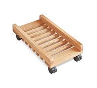 GRFIT Plateformes et Supports CPU Panier de Veille, Bureau Pc Chariot de Porte-Tour avec Roues de roulettes de Verrouillage en Bois Pc Tour Stand Stand Roulers Pc Supporter Support d'ordinateur