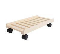 GRFIT Plateformes et Supports PC Support Mobile de Bureau Tour CPU Case Floor Stand CPU en Bois Support avec 4 Roues pivotantes et Trois côtés Baffle Protection Support d'ordinateur (Size : S)